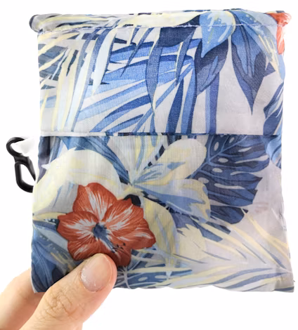 Custom RPET Polyester Foldable Portable Shopping Bag for Supermarket
